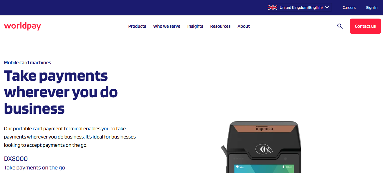 Worldpay DX8000