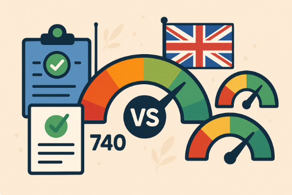 How does traceloans.com credit score compare to UK credit reference agencies