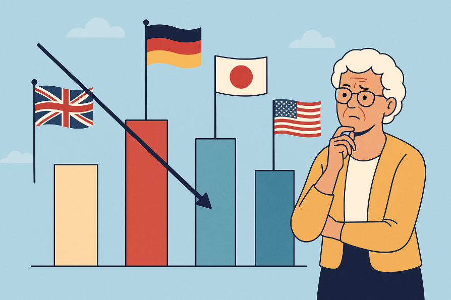How does the UK State Pension reduction compare to other countries