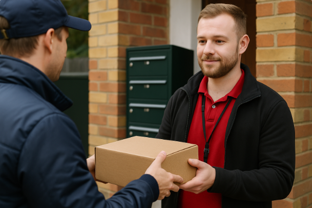 Can couriers deliver to PO Box 189 Huddersfield HD8 1DY or only Royal Mail