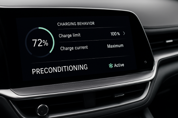 How Do Charging Behaviour and Preconditioning Interact with Driving Modes
